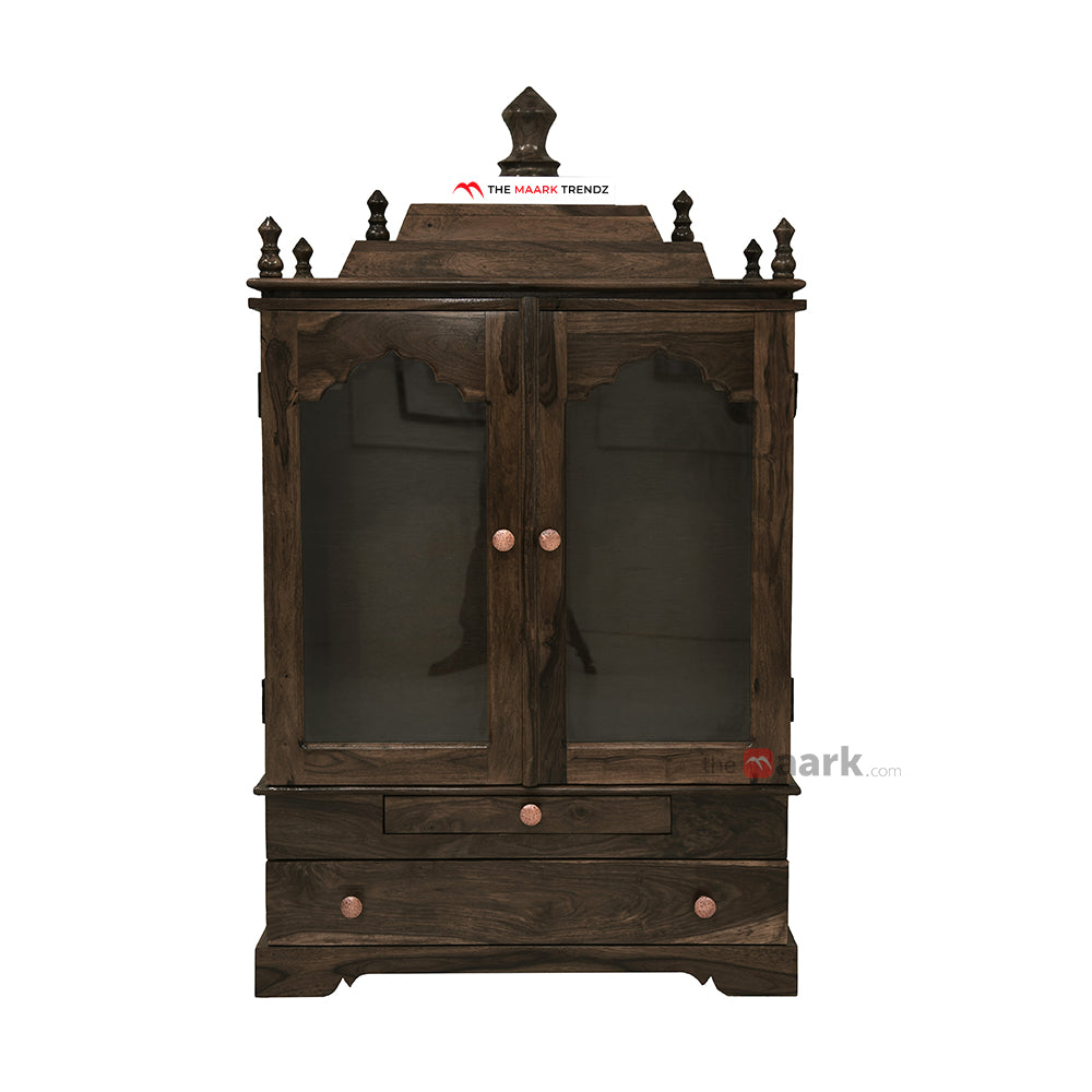 MAARK SHEESHAM WOOD POOJA RACK 1011 STONE FINISH SV