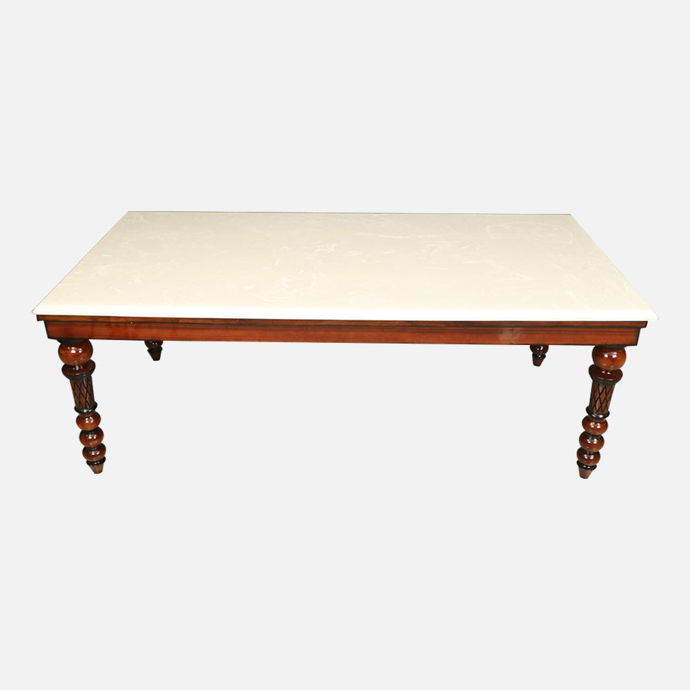 MAARK MARBLE TOP 8 SEATER DINING SET 4 BALL