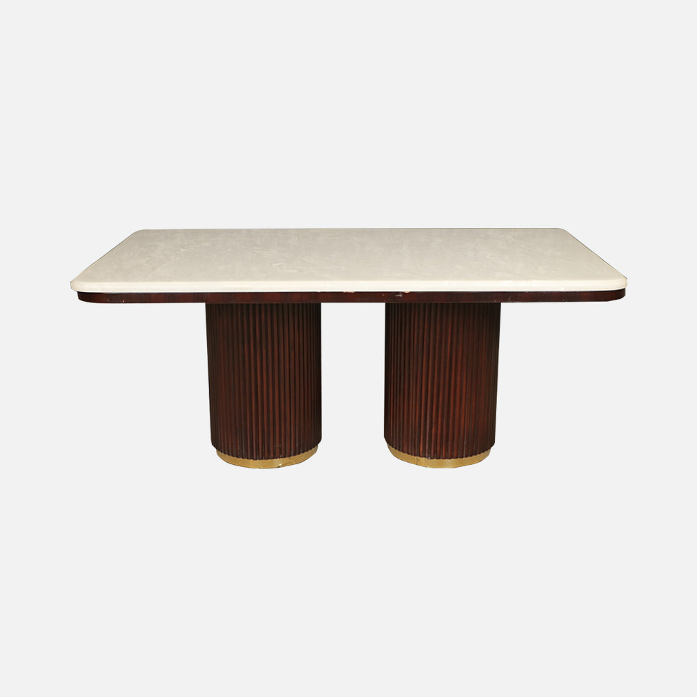 MAARK MARBLE TOP 6 SEATER DINING SET 6001 SM