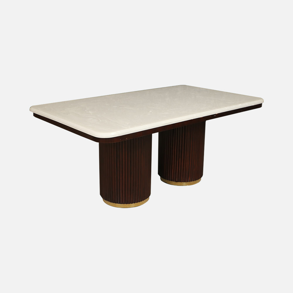 MAARK MARBLE TOP 6 SEATER DINING SET 6001 SM