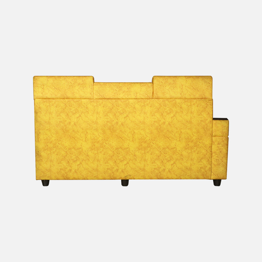 MAARK FABRIC CORNER SOFA 6 SEATER IYARKAI YELLOW COLOUR