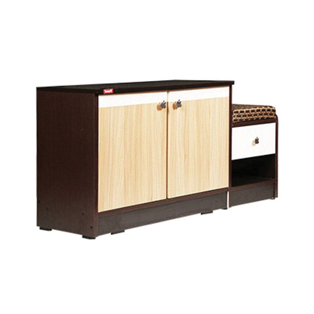 MAARK OLIVE SHOE RACK WITH SEATING