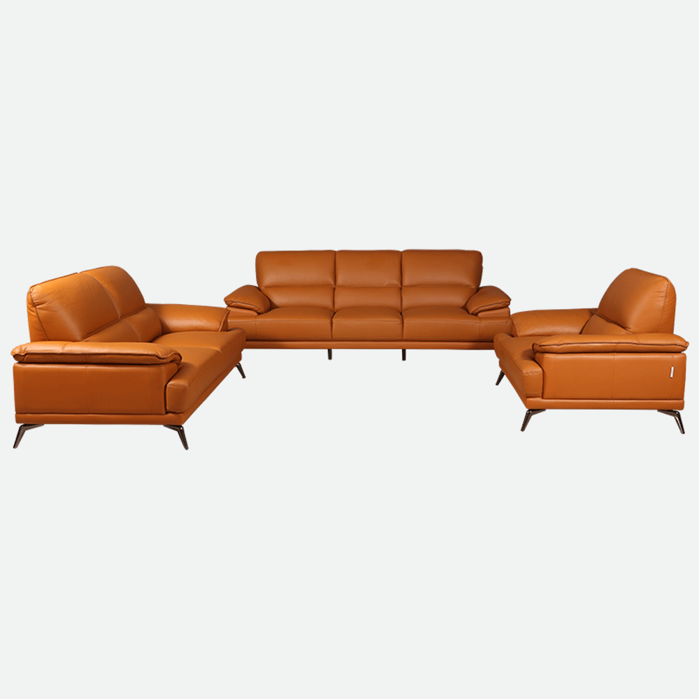 MAARK LEATHER SOFA SET (3+2+1) 5013 TAN COLOUR HT