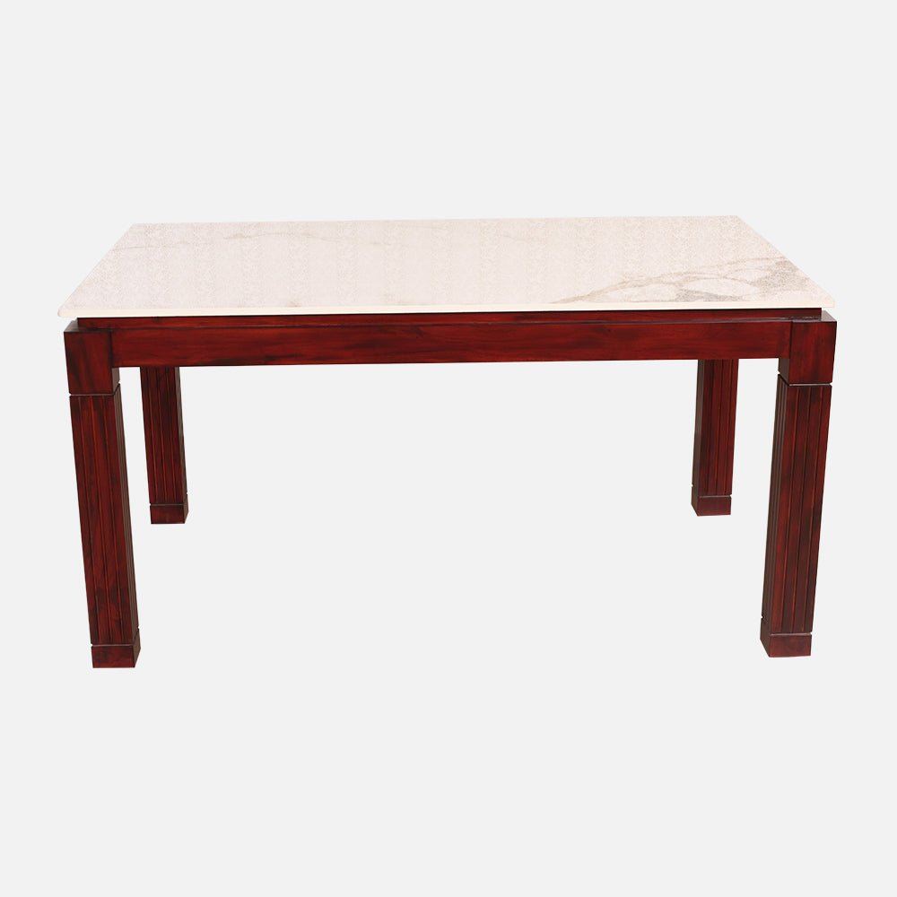 MAARK MARBLE TOP 4 SEATER DINING SET 5*3 (1+2+BENCH) OREGON TT