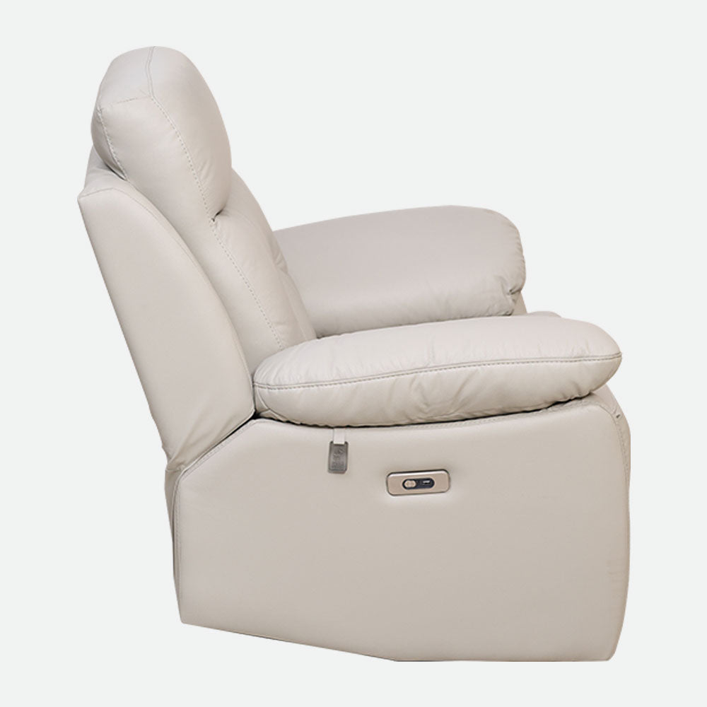 MAARK MOTORIZED RECLINER LEATHER SOFA SET 3R+2R+1R 1407-9692-L. GRAY HT