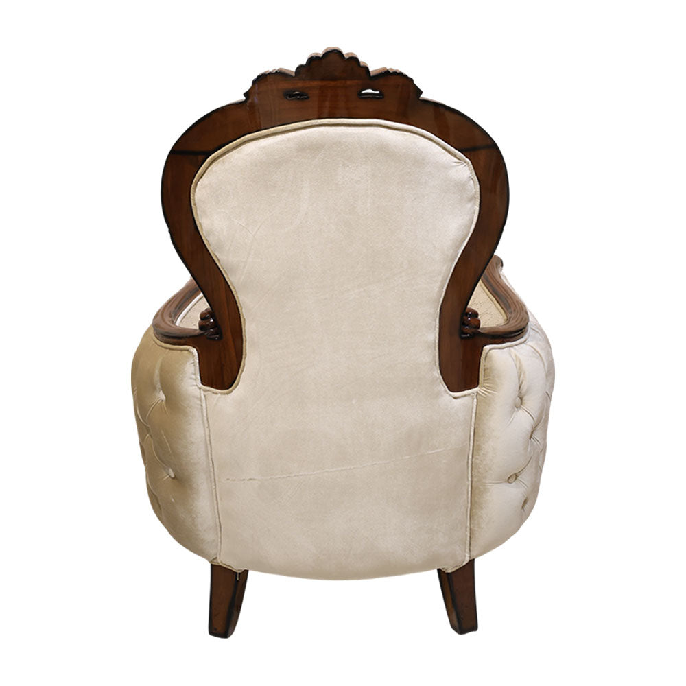 MAARK PALACE SOFA SET (3+2+2+1+1)WHITE GOLD BF