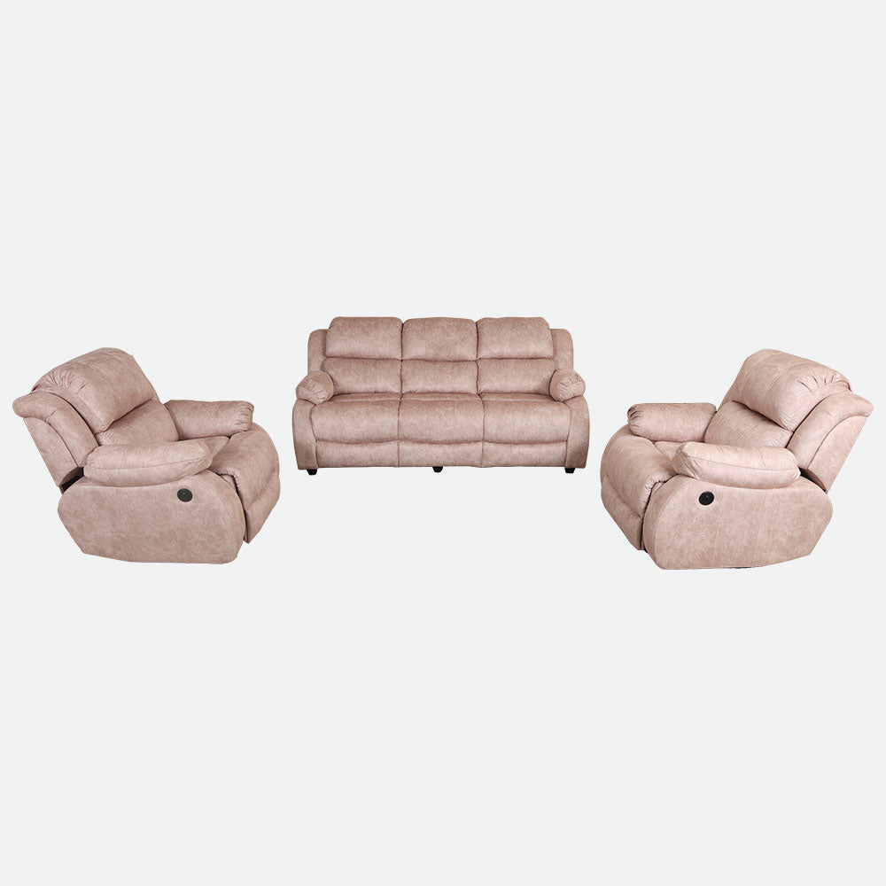 MAARK MOTORIZED RECLINER FABRIC SOFA SET (3+1R+1R) F211