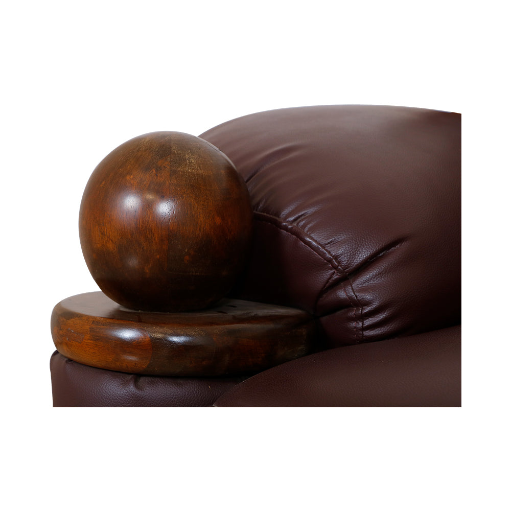 MAARK LEATHERETTE SOFA SET (3+1+1) DION MAROON COLOUR HT