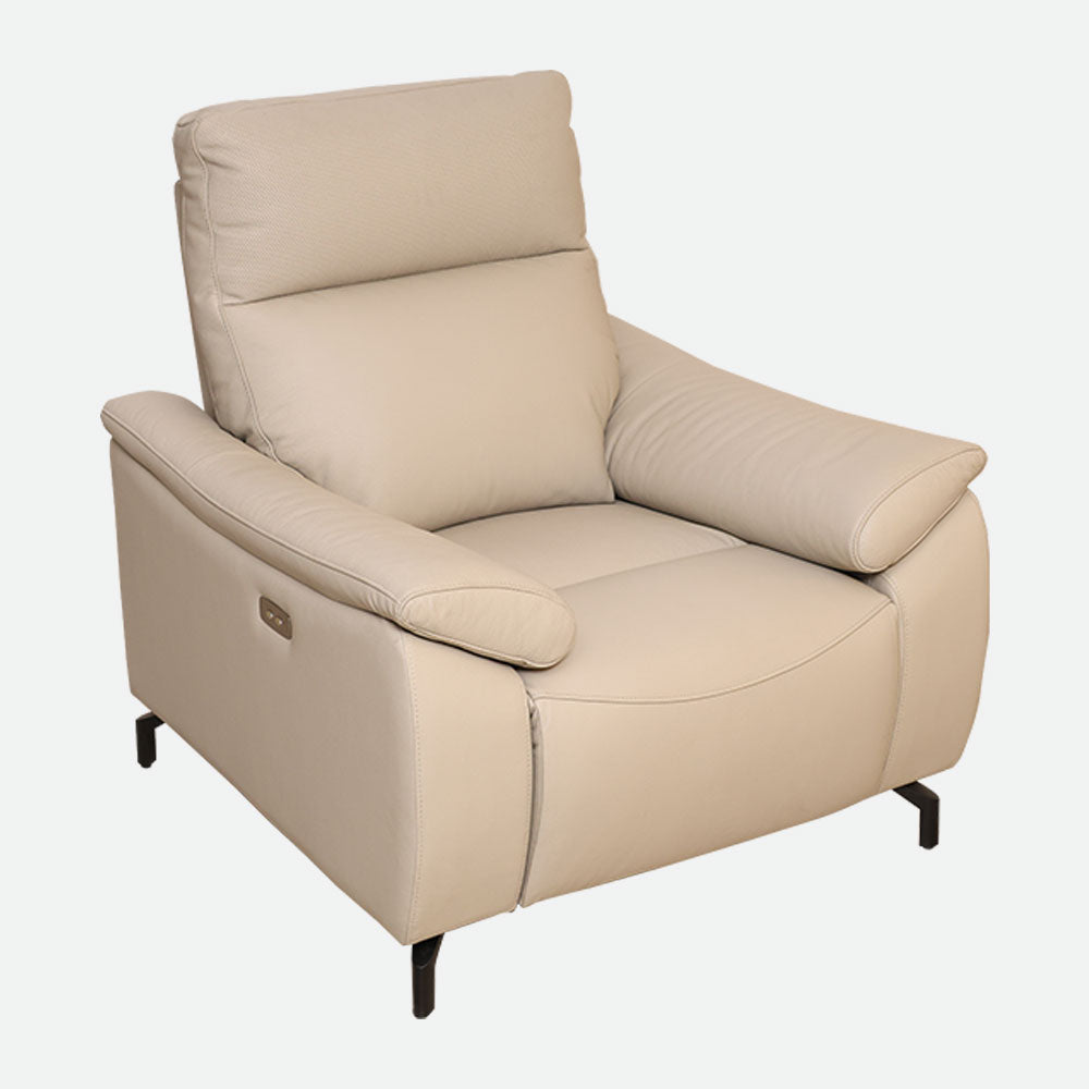 MAARK MOTORIZED RECLINER LEATHER SOFA SET (3R+2R+1R) 6022-BEIGE HT