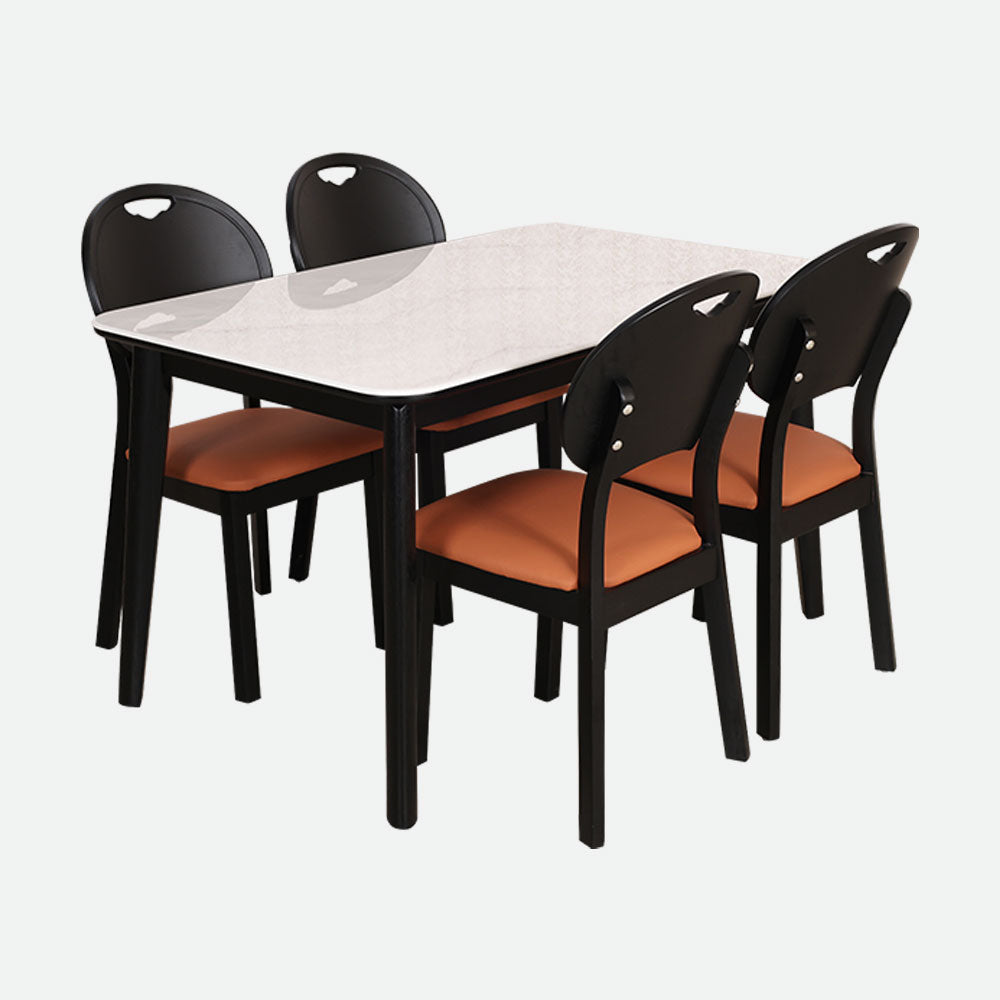 MAARK MARBLE TOP 4 SEATER DINING SET F15-A20 HT