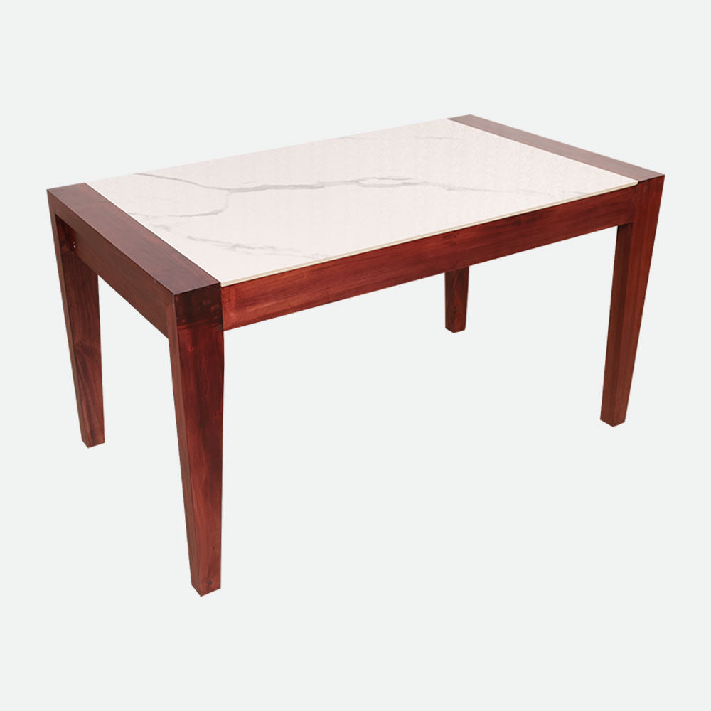 MAARK MARBLE TOP 4 SEATER DINING SET 4*2.75 (1+2+BENCH) MIYANS TT