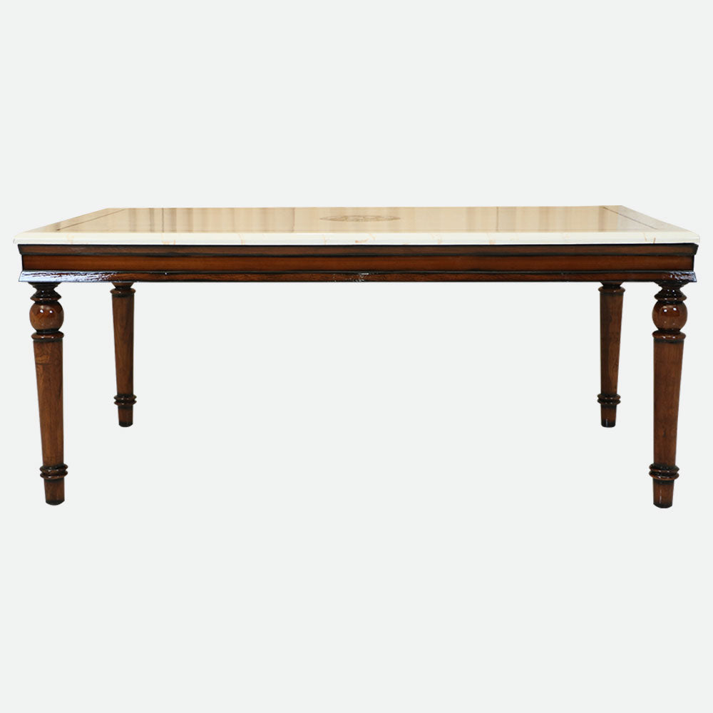 MAARK MARBLE TOP 6 SEATER DINING SET 6029 TD