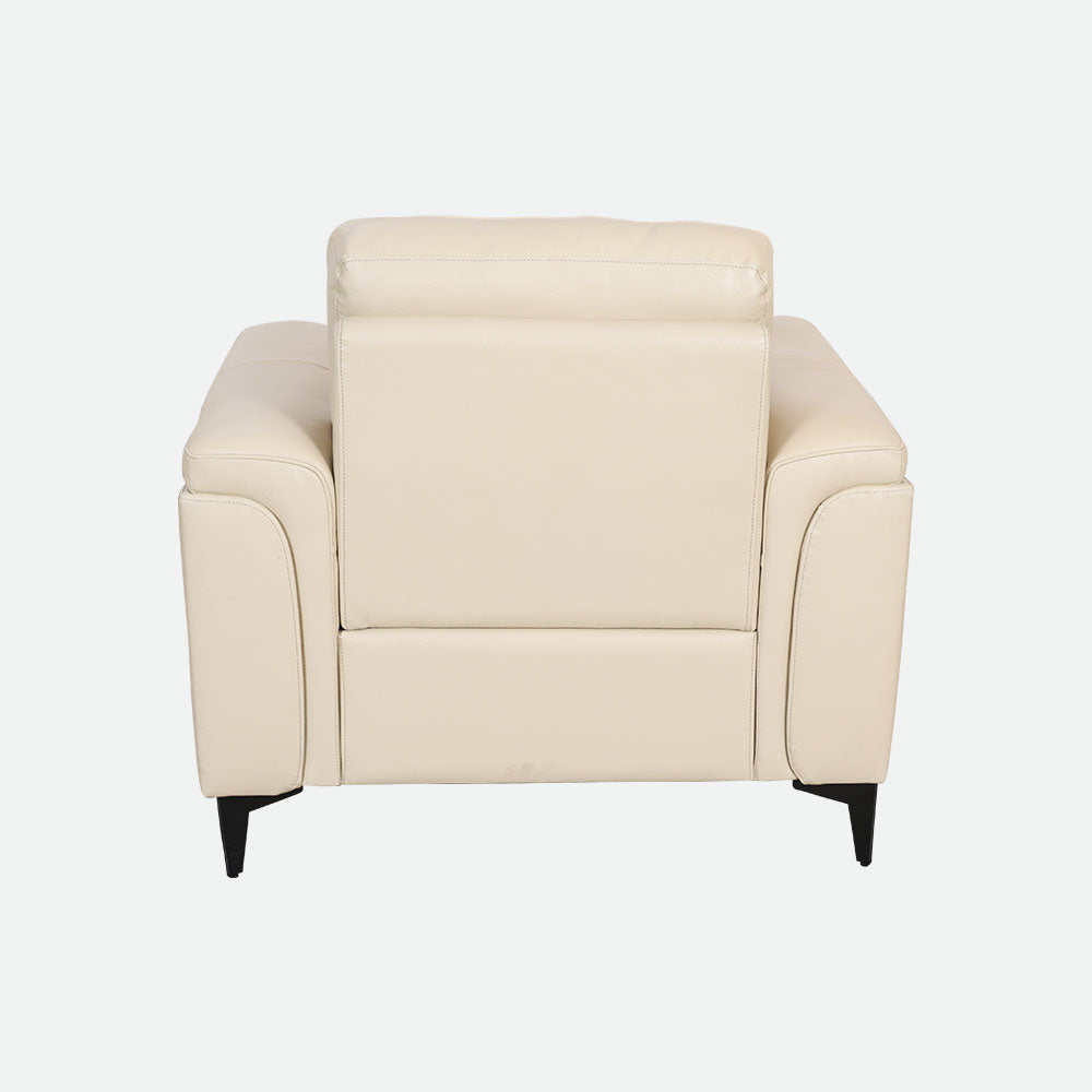 MAARK LEATHER SOFA SET (3+2+1) F2412 CREAM COLOUR HT