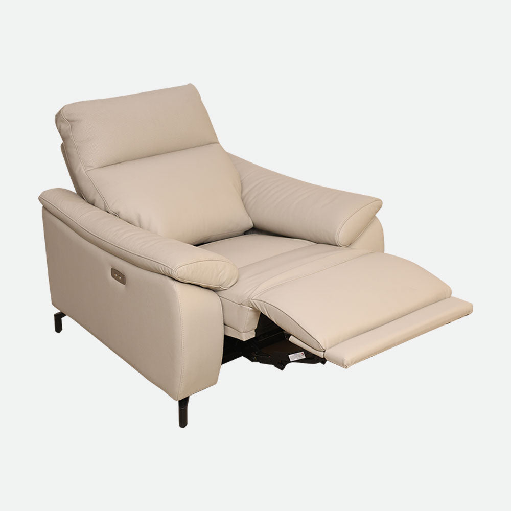 MAARK MOTORIZED RECLINER LEATHER SOFA SET (3R+2R+1R) 6022-BEIGE HT