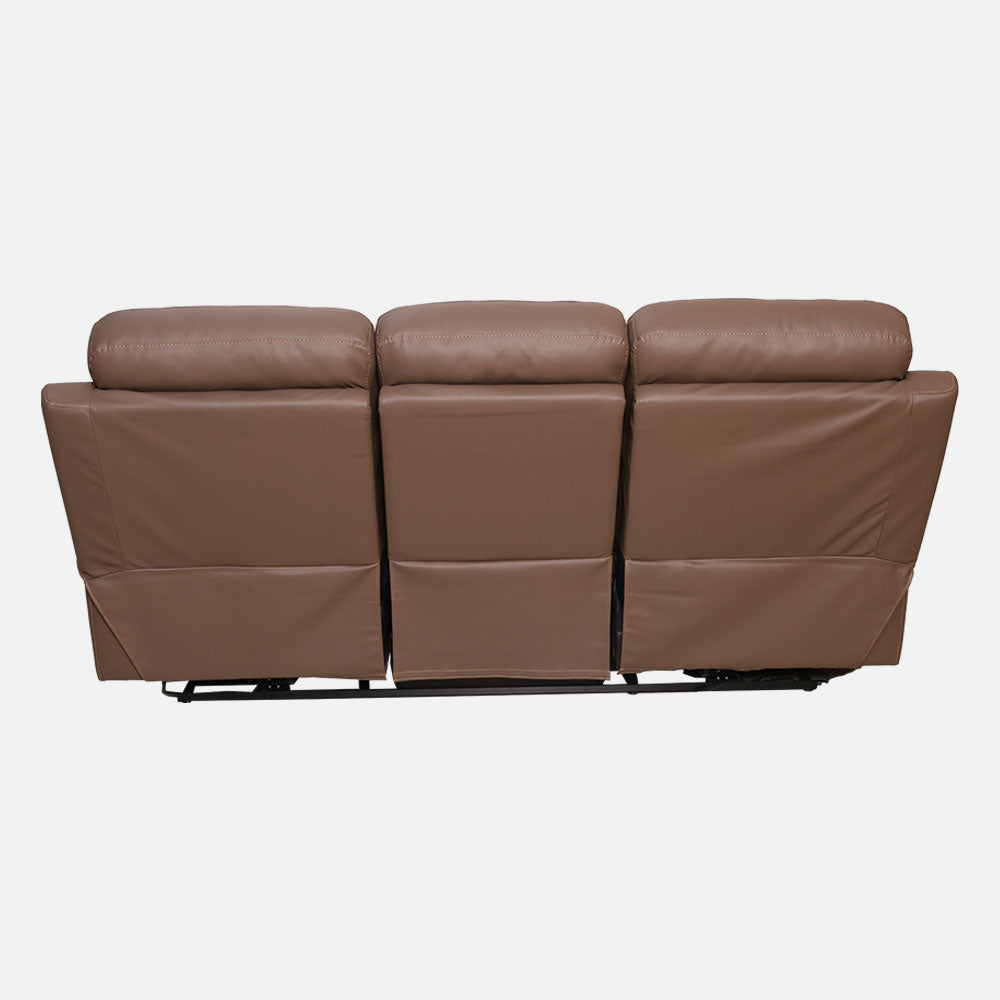 MAARK MOTORIZED RECLINER LEATHER SOFA SET 3R+2R+1R 1406 - CAMEL HT