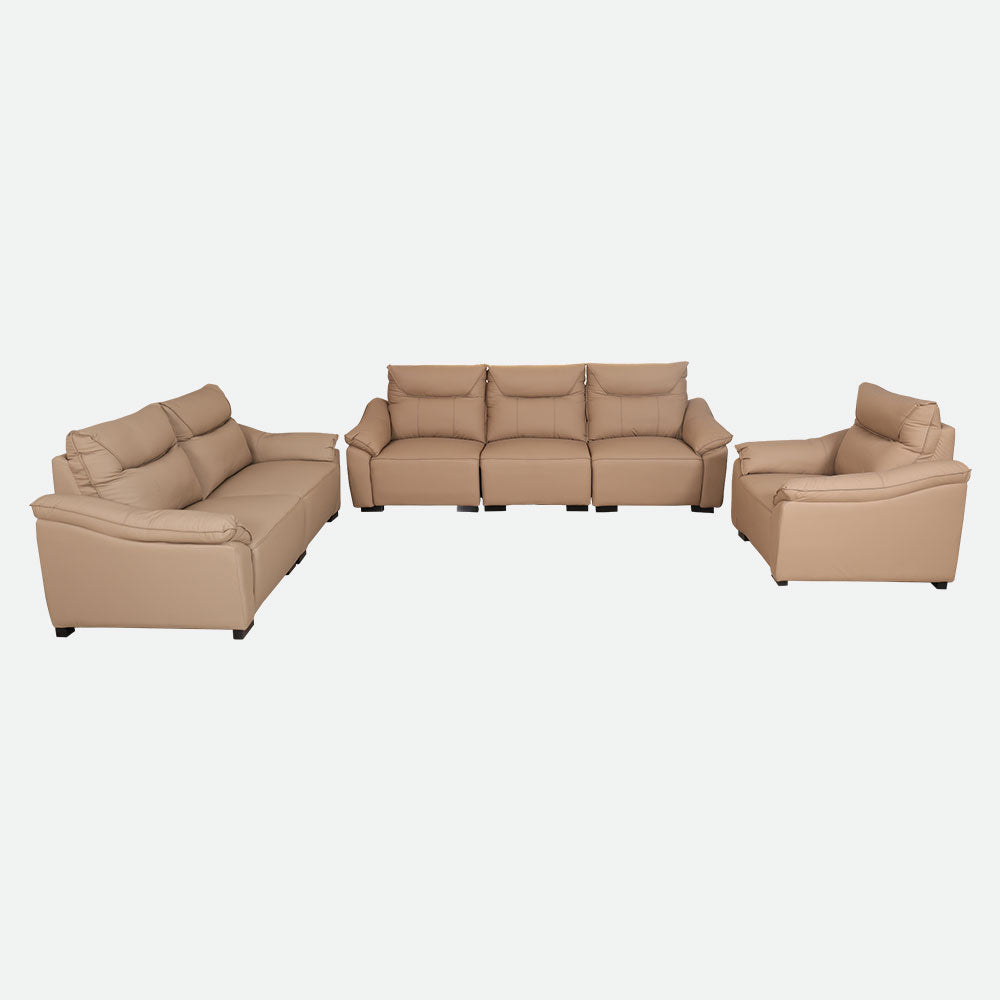 MAARK LEATHER SOFA SET (3+2+1) 3907-33 CAPPUCINO HT