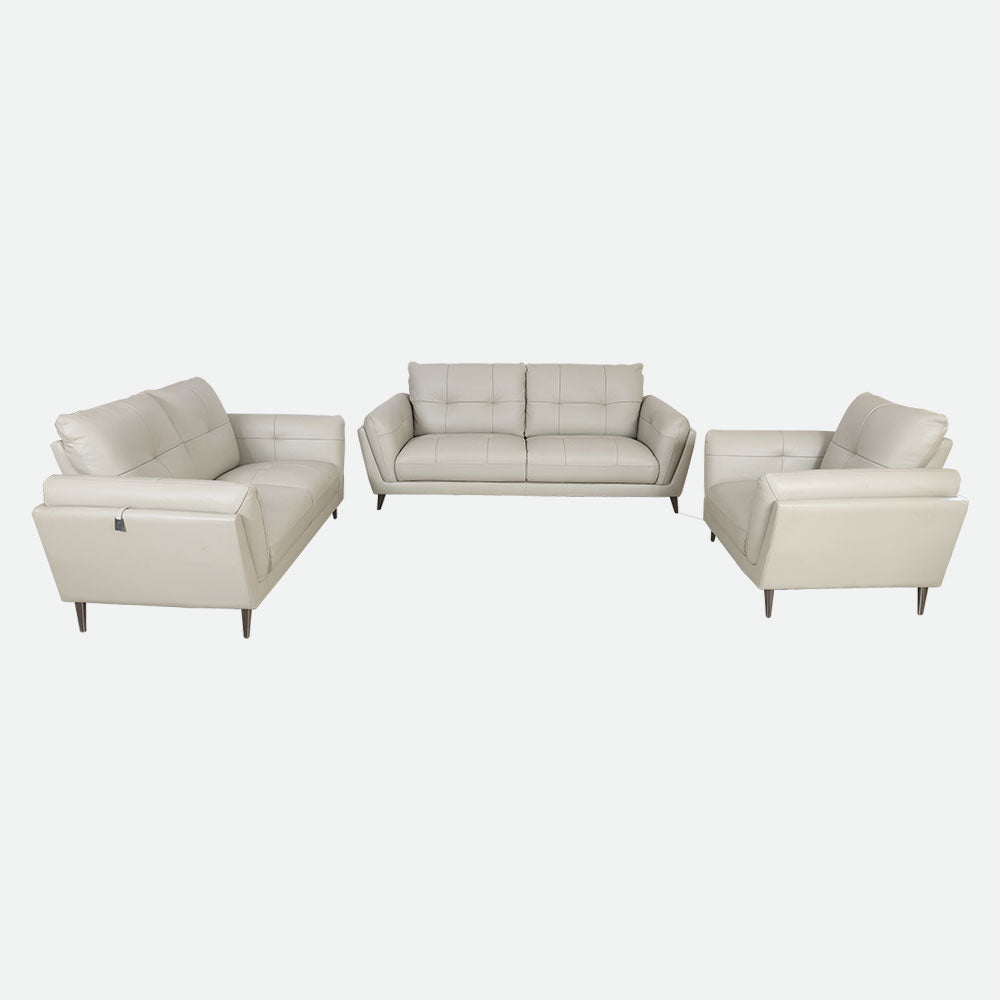 MAARK LEATHER SOFA SET (3+2+1) F2215 MOCHA COLOUR HT
