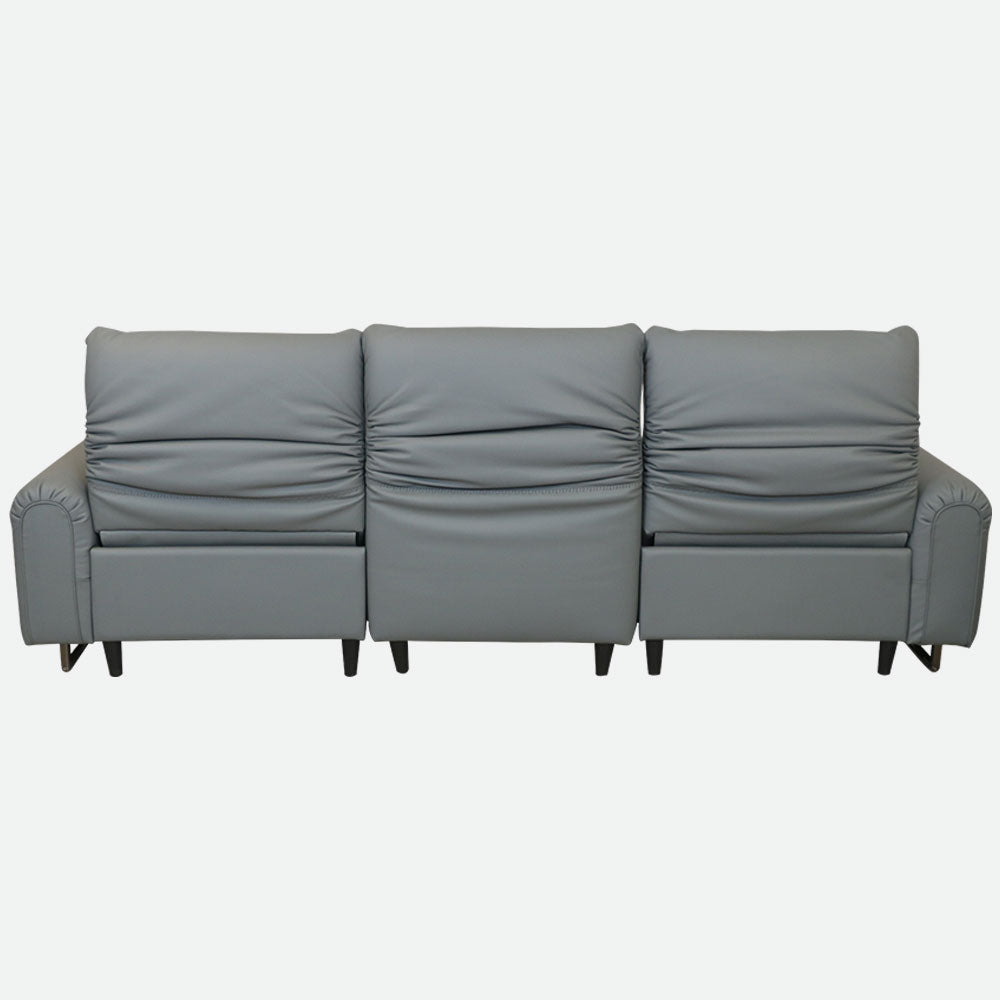 MAARK MOTORIZED RECLINER LEATHER SOFA SET (3R+2R) 2A13-6194-829 GRAY BLUE COLOUR HT