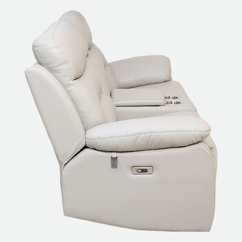 MAARK MOTORIZED RECLINER LEATHER SOFA SET 3R+2R+1R 1407-9692-L. GRAY HT