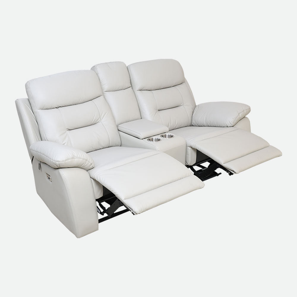 MAARK MOTORIZED RECLINER LEATHER SOFA SET 3R+2R+1R 1407-9692-L. GRAY HT