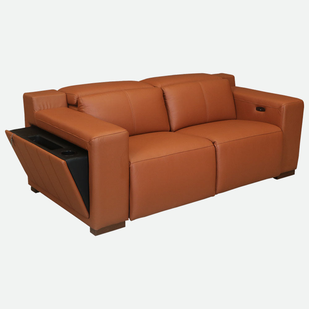 MAARK MOTORIZED RECLINER LEATHER SOFA SET (3R+2R+1R) 8356 TAN COLOUR HT