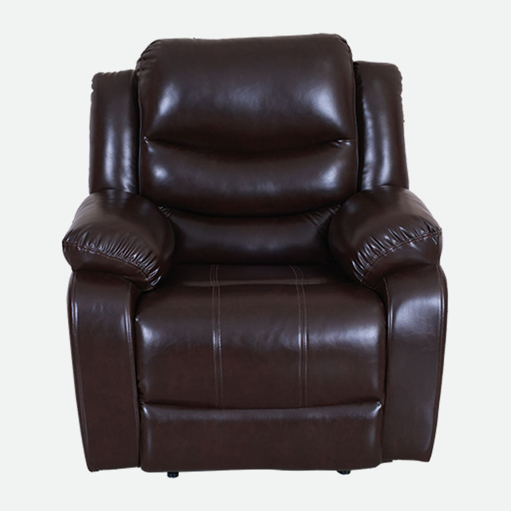 MAARK MANUAL RECLINER LEATHER SOFA SET (3+1R+1R) MAGILCHI