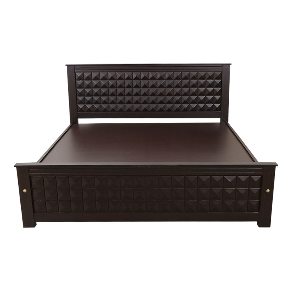 MAARK KING SIZE BED (6*6.25) GD DIAMOND WALNUT COLOUR