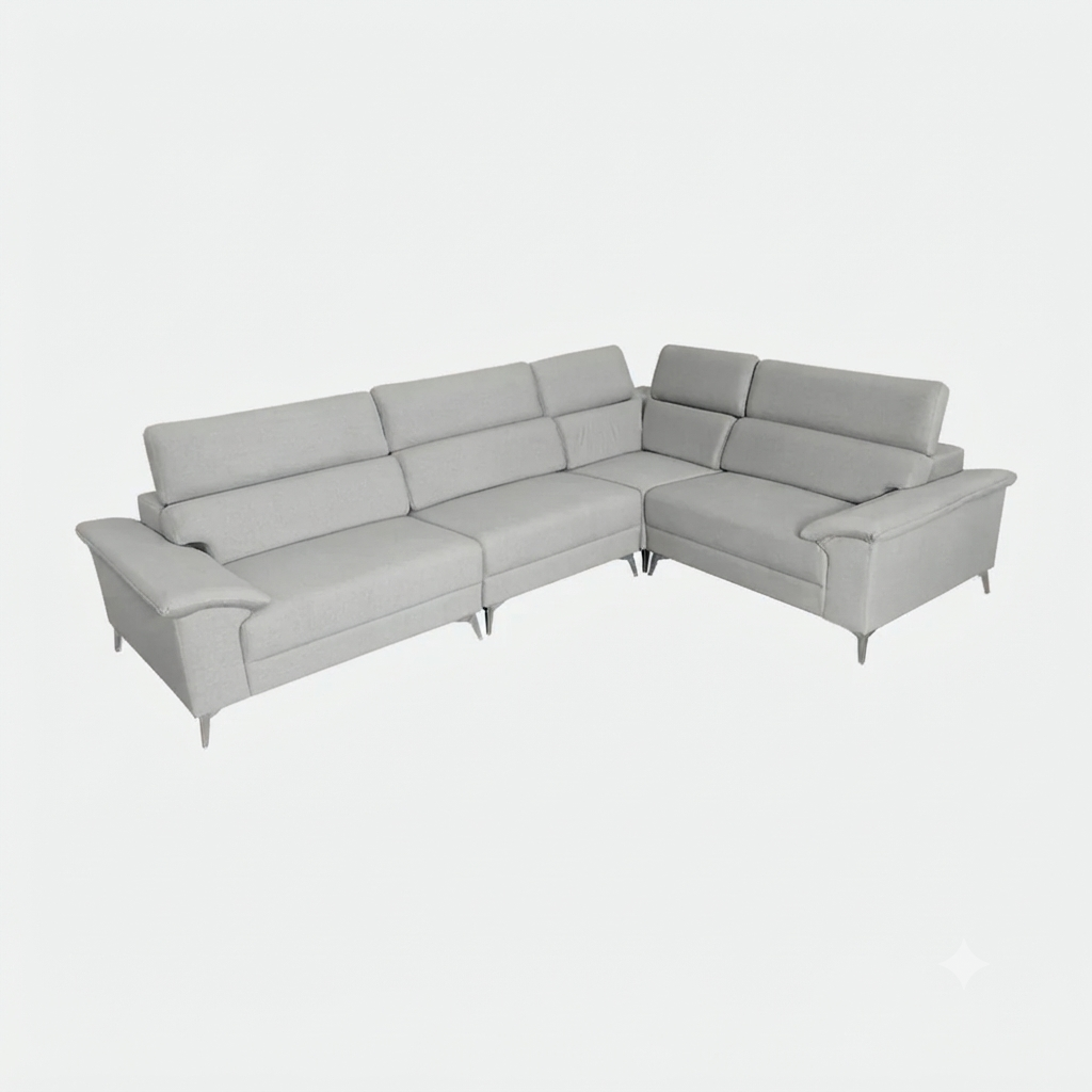 MAARK FABRIC CORNER SOFA 6 SEATER ROYCE