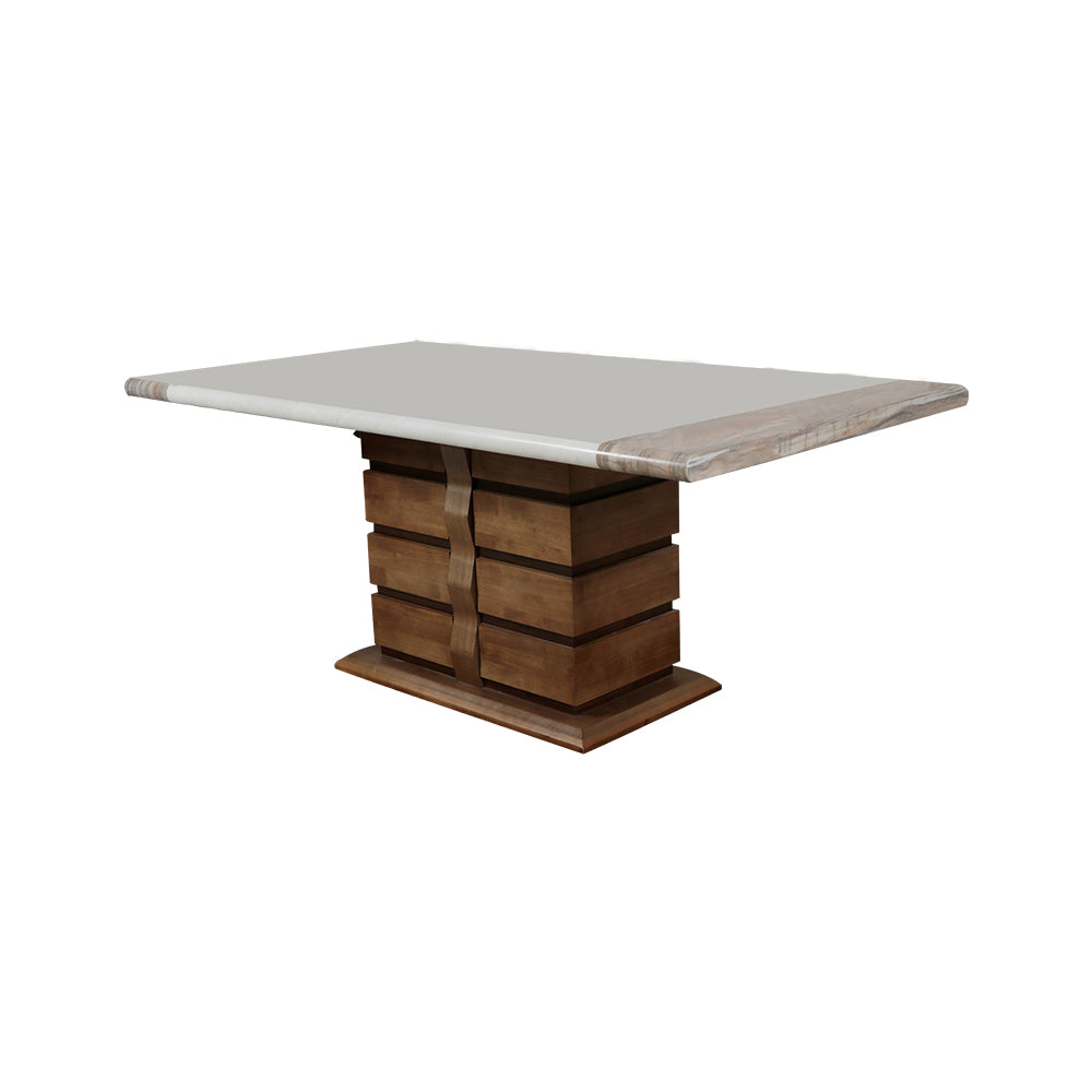 MAARK MARBLE TOP 6 SEATER DINING SET 1102-6145 HT