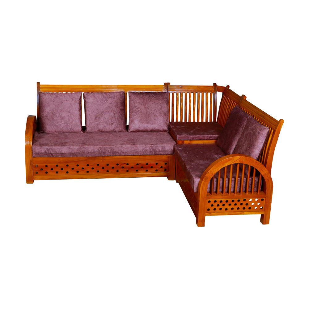 MAARK WOODEN CORNER SOFA 5 SEATER CYCLE CRAZY HOLL BI