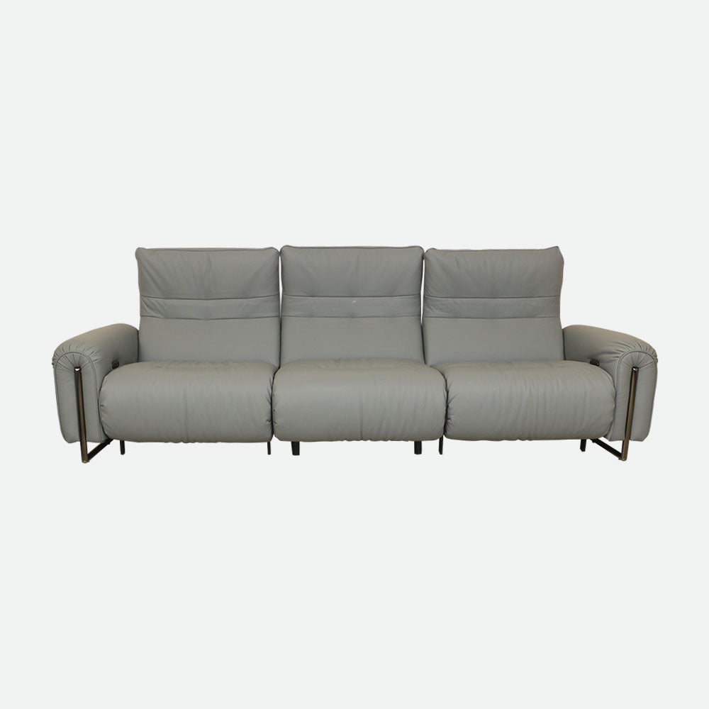 MAARK MOTORIZED RECLINER LEATHER SOFA SET (3R+2R) 2A13-6194-829 GRAY BLUE COLOUR HT