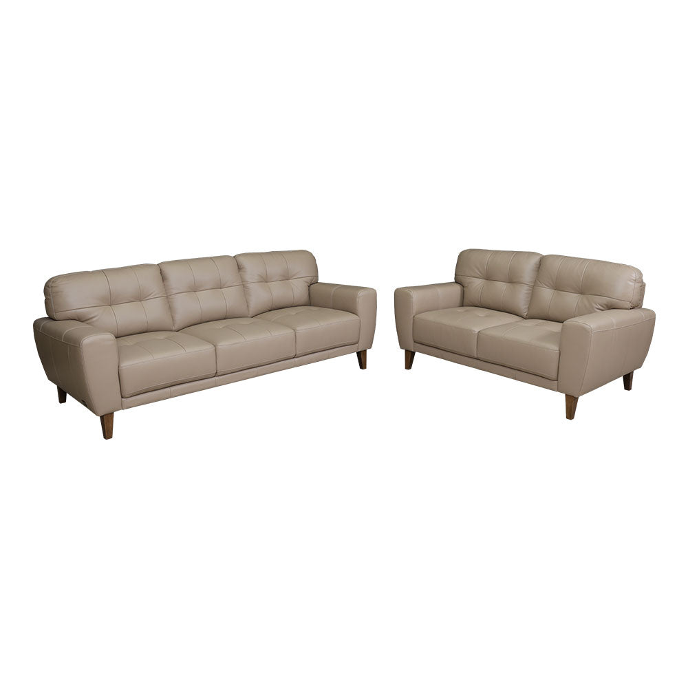 MAARK LEATHER SOFA SET (3+2) 6031 COL TAUPE ML