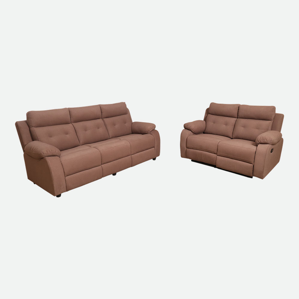 MAARK MANUAL RECLINER FABRIC SOFA SET (3+2) GALAXY