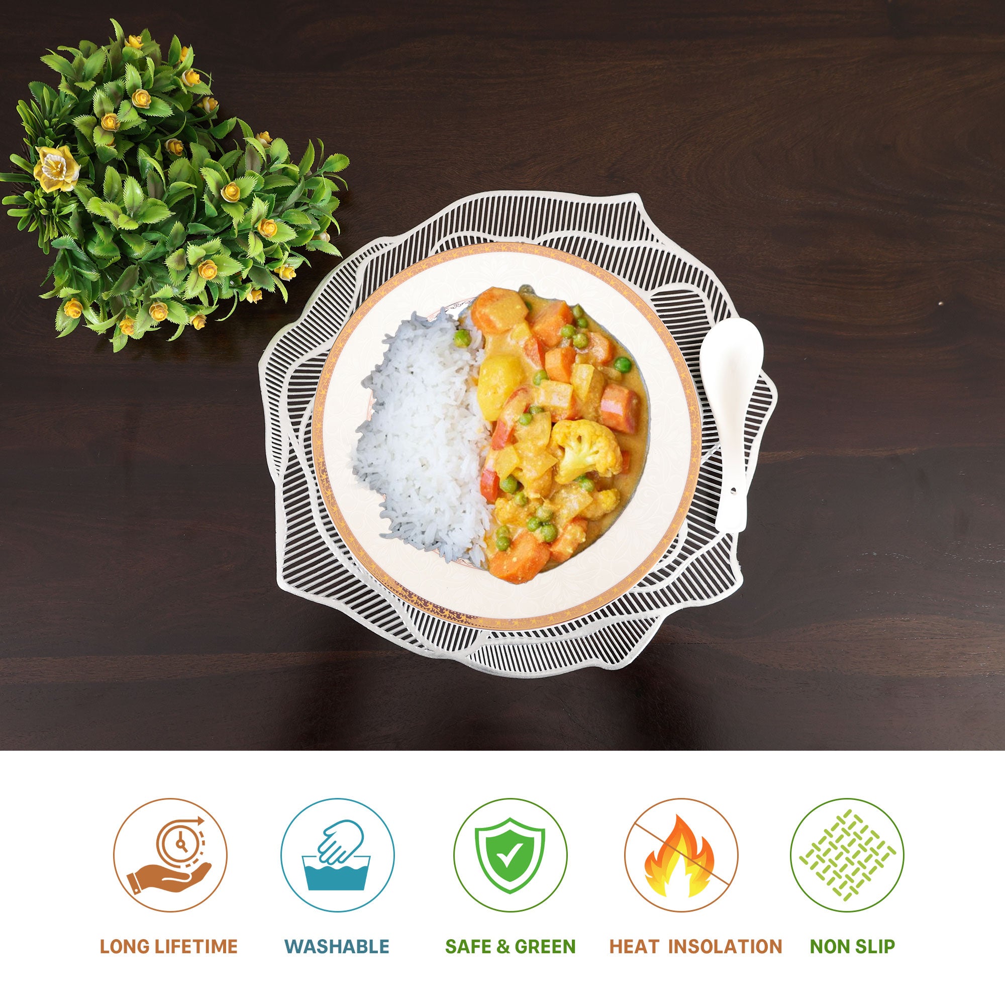 MAARK LEATHER PLACE MAT ROUND @18% CC