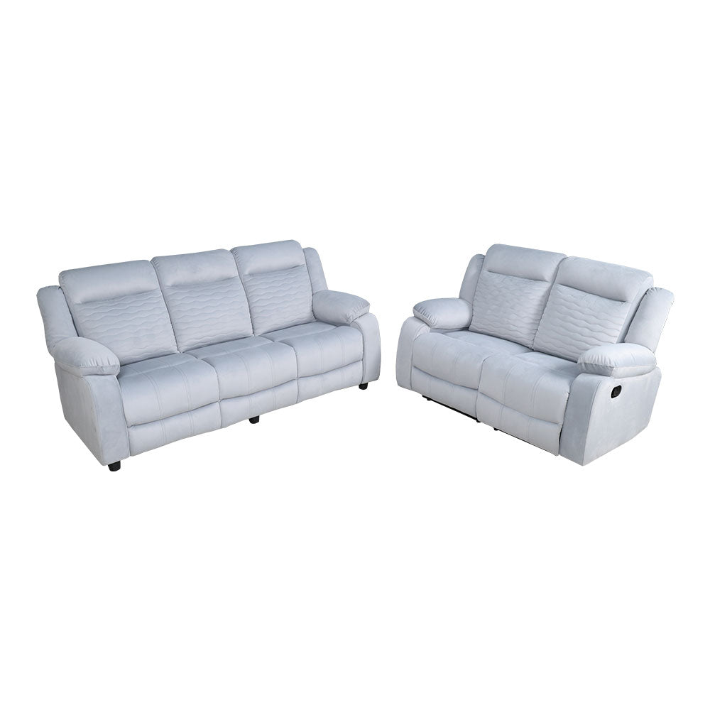 MAARK MANUAL RECLINER FABRIC SOFA SET (3+2R ) WAVE