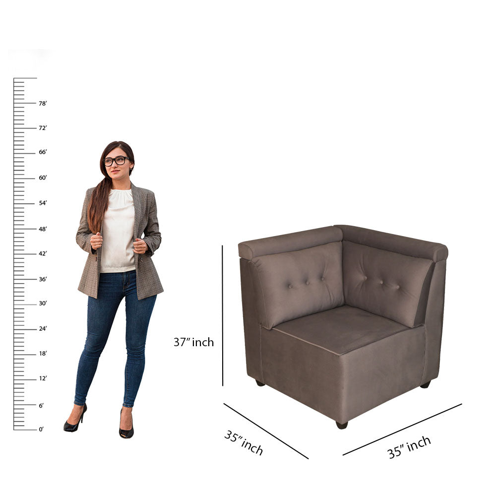 MAARK FABRIC CORNER SOFA 5 SEATER CLASSIC GRAY COLOUR