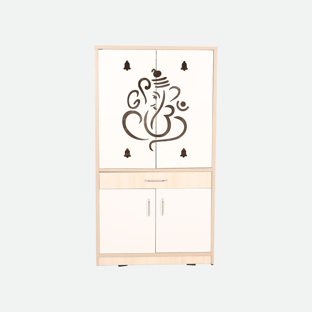 MAARK CNC SLIDING DOOR POOJA RACK 5 * 2.5 WITH KALASAM