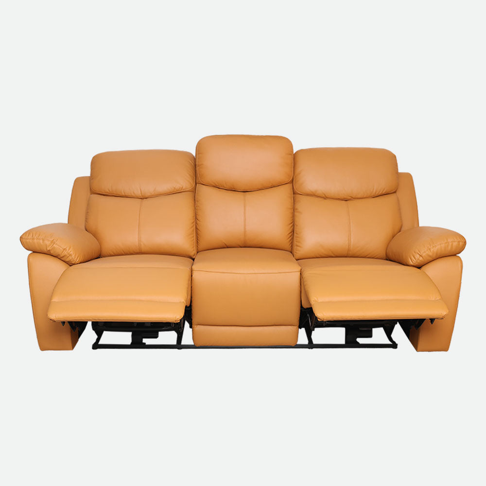 MAARK MOTORIZED RECLINER LEATHER SOFA SET (3R+2R+1R) 1406-TAN HT