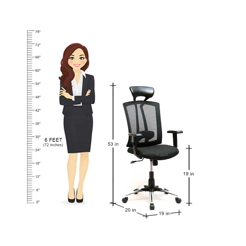 MAARK HIGH BACK OFFICE CHAIR VISTA CROME GF