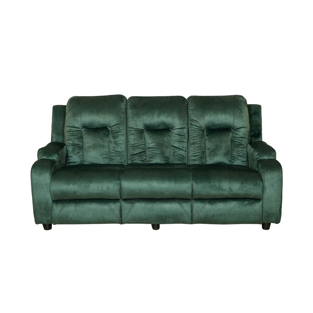 MAARK FABRIC THREE SEATER SOFA AMERICAN GREEN COLOUR