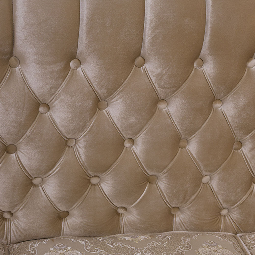 MAARK PALACE SOFA SET (3+2+2+1+1)WHITE GOLD BF