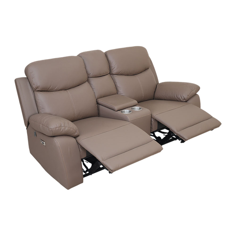 MAARK MOTORIZED RECLINER LEATHER SOFA SET (3R+2R+1R) 1406-CAMEL HT