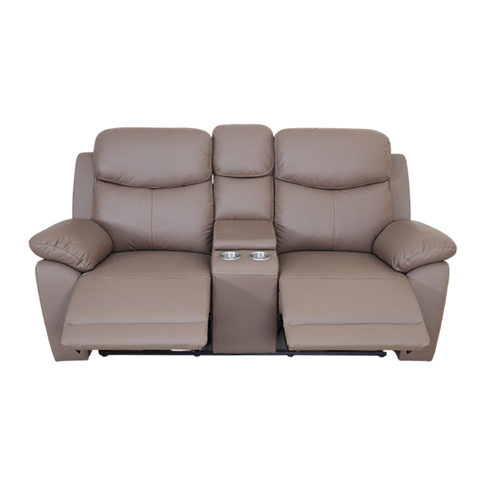 MAARK MOTORIZED RECLINER LEATHER SOFA SET (3R+2R+1R) 1406-CAMEL HT