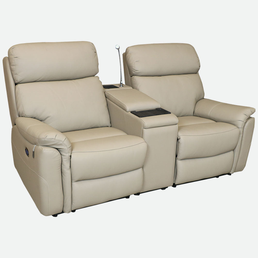 MAARK MOTORIZED RECLINER LEATHER SOFA SET (3R+2R+1R) EXCEL ARIES MALT COLOUR HT