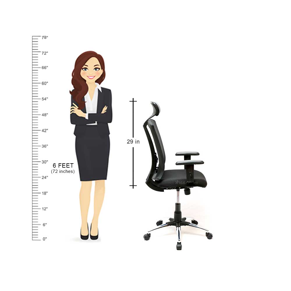 MAARK HIGH BACK OFFICE CHAIR VISTA CROME GF