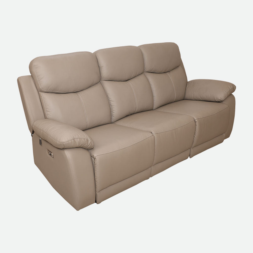 MAARK MOTORIZED RECLINER LEATHER SOFA SET (3R+2R) 1406-COFFEE HT