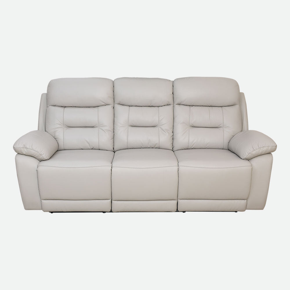 MAARK MOTORIZED RECLINER LEATHER SOFA SET 3R+2R+1R 1407-9692-L. GRAY HT