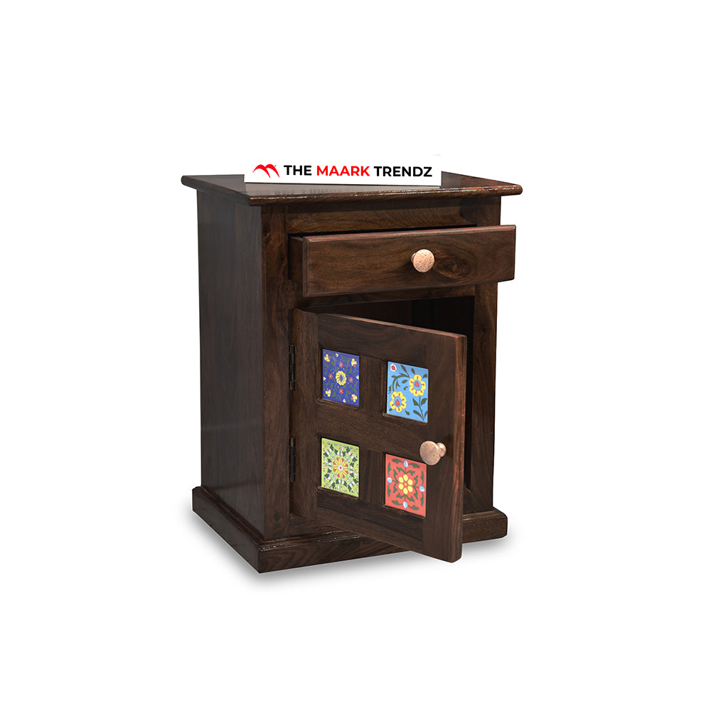 MAARK SHEESHAM WOOD NIGHT STAND 7509 STONE FINISH SV