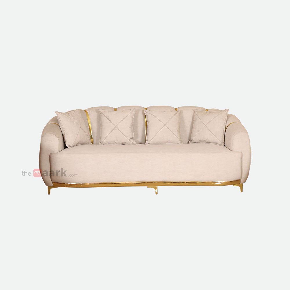 MAARK FABRIC SOFA SET (3+3+1+1+PUFFY) SUN FLOWER