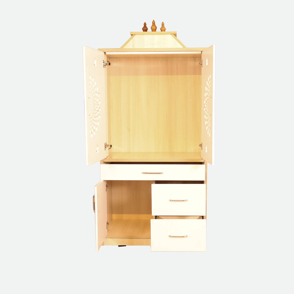 MAARK CNC SLIDING DOOR POOJA RACK 5 * 2.5 WITH KALASAM